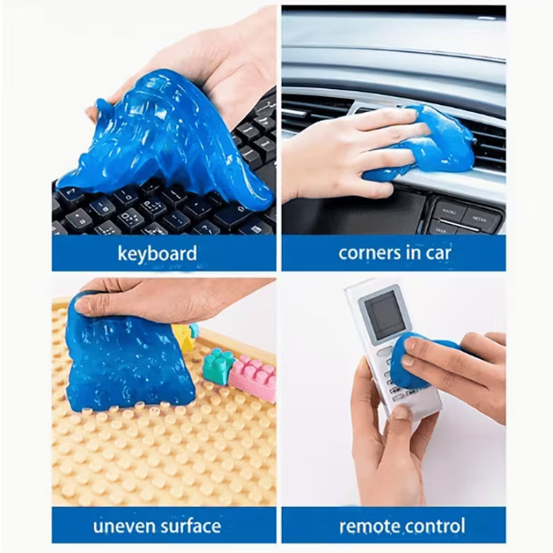 Carvello Car Cleaning Gel – Reusable Dust Remover for Air Vents, Dashboard & Hard-to-Reach Areas